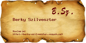 Berky Szilveszter névjegykártya