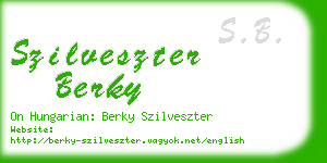 szilveszter berky business card